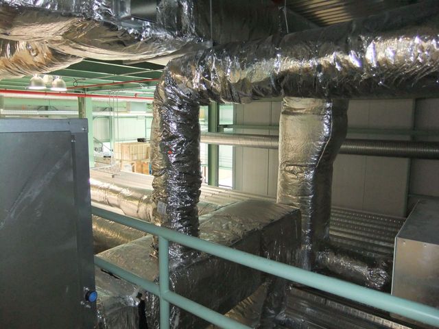 Ductwork from a cleanroom HVAC system.