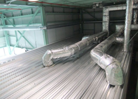 Ductwork over the ceiling.