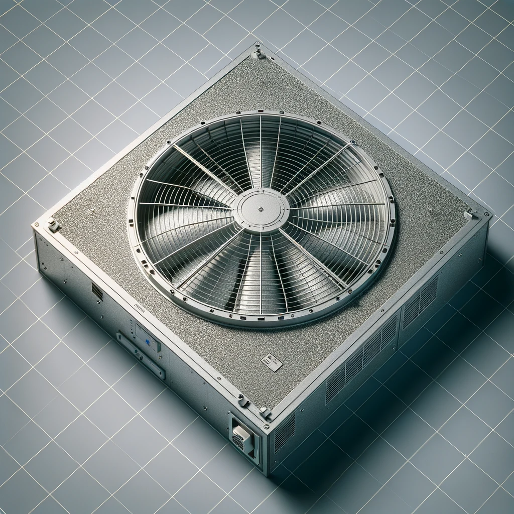 A single fan filter unit (FFU) for cleanrooms.