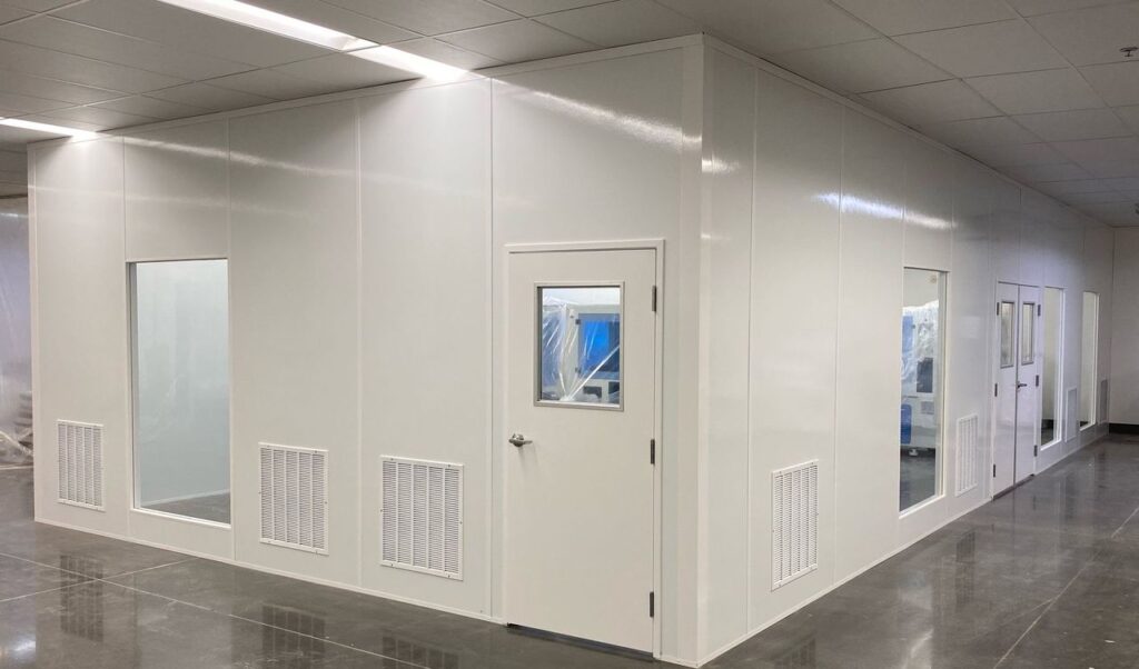 A modular cleanroom environment by Allied Cleanrooms.
