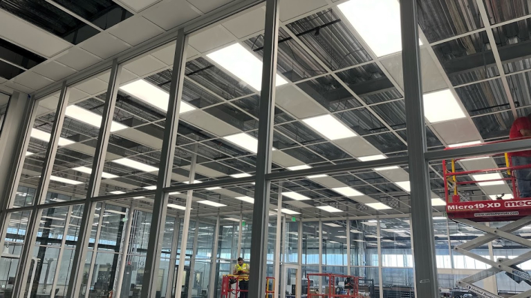 grid ceiling cleanroom