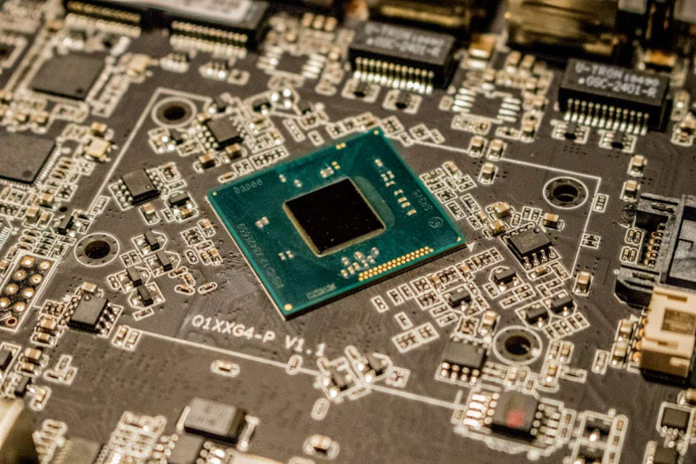microchip on circuit board